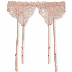 XS/S NWT Victoria's Secret Dream Angels Allure Shine Garter Belt Evening Blush